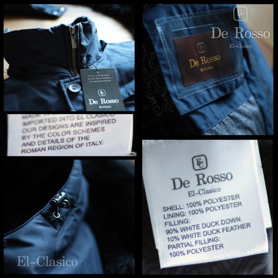 新品*イタリア*De Rosso* フォックスファー 羽毛90% ダウンコート 紺