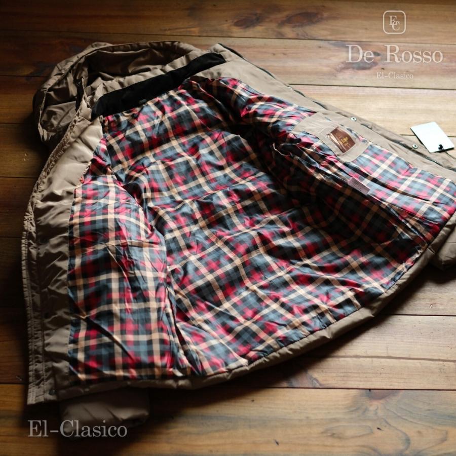 新品□限定 *De Rosso* 白羽毛80% ミリタリー ダウンジャケット カーキ  