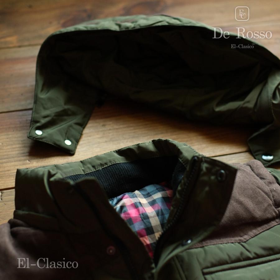 新品□限定 *De Rosso* 白羽毛80% ミリタリー ダウンジャケット 緑  