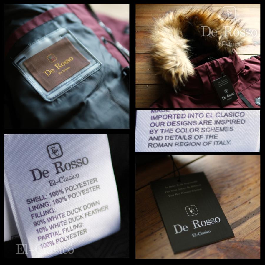 CORSO ROSSO ファー付きダウンコート 新品*De Rosso* Filling90% ダウンジャケット ワイン 赤 デロッソ 防寒