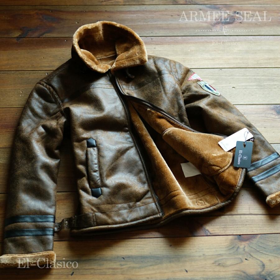 新品*フランス*ARMEE SEAL* B-3 ボア フライト ムートンジャケット