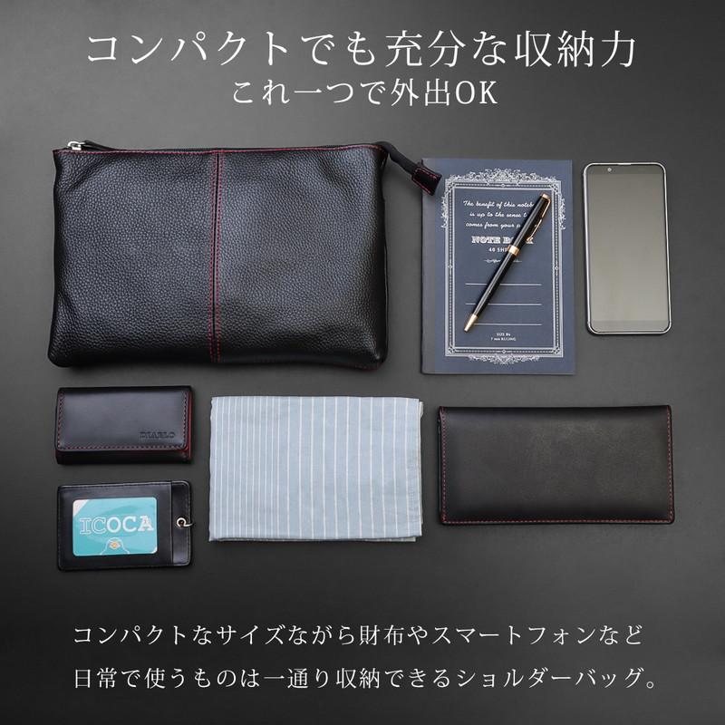 DIABLO ショルダーバッグ メンズ セカンドバッグ 小さい 革 レザー 斜
