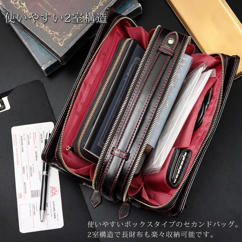 送料無料カード決済可能 馬革 ダブルファスナー Wファスナー セカンド