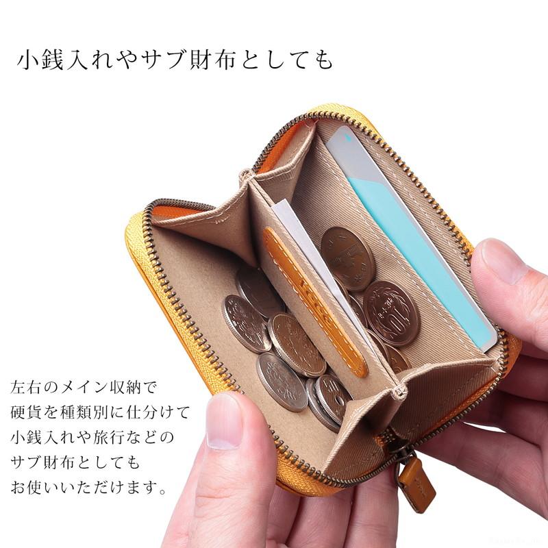 折り財布 メンズ 本革 ミニ コンパクト 小銭入れ コインケース 仕切り  