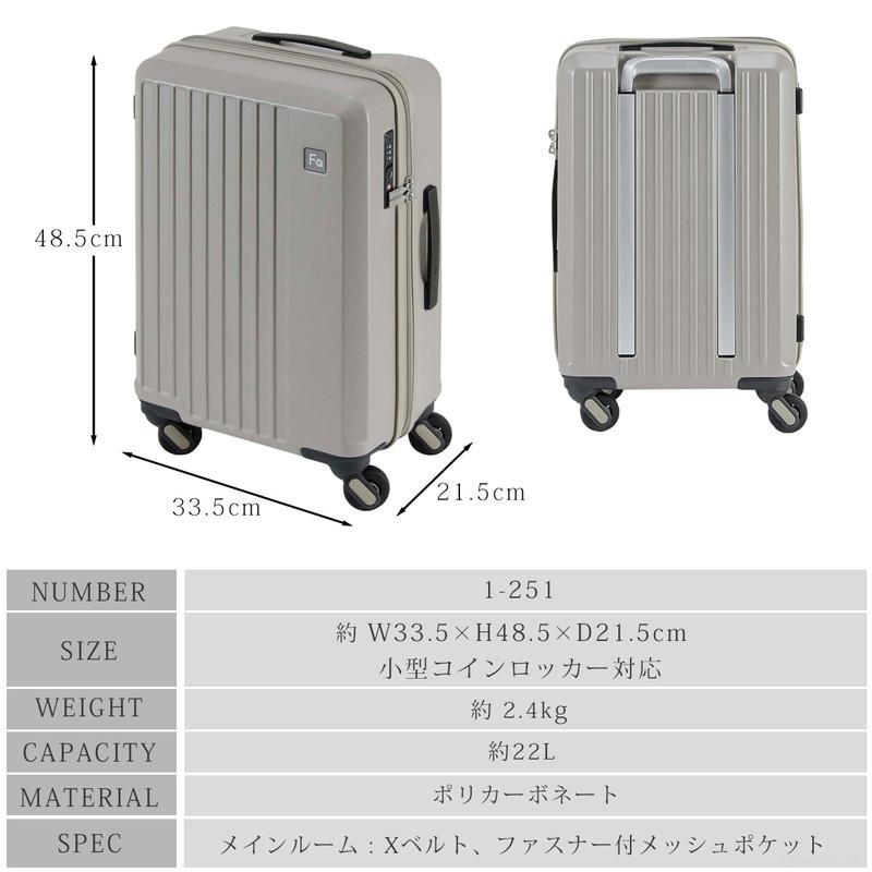FREQUENTER（フリクエンター） スーツケース メンズ 1泊2日 機内
