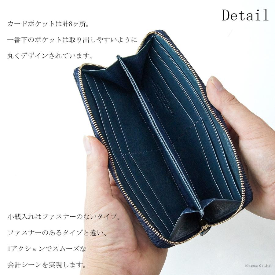 財布 メンズ 長財布 本革 ベビーカーフレザー ラウンドファスナー 牛革