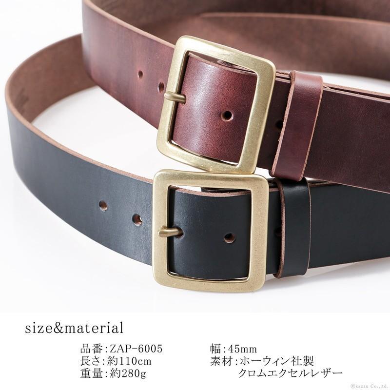 ベルト メンズ 本革 レザーベルト 幅4 5cm ホーウィン社 クロムエクセルレザー 一枚革 真鍮バックル 日本製 Zario Premio Zap 6005 Zario Premio 6005 バッグ 財布 El Diablo 通販 Yahoo ショッピング