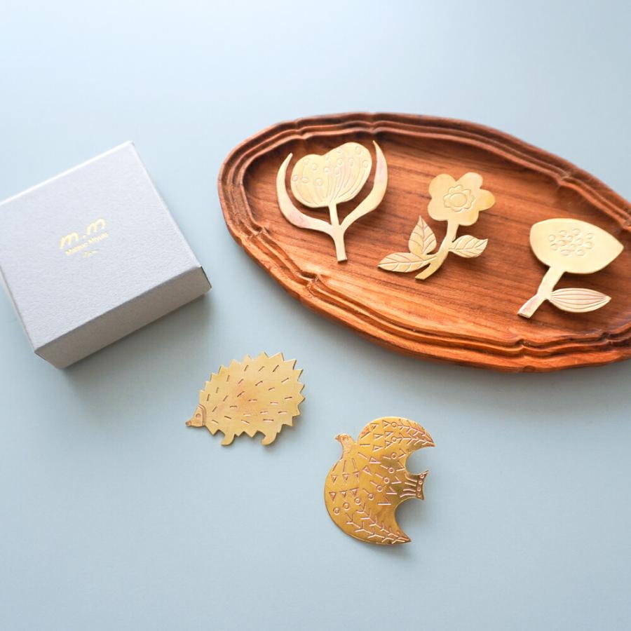 松尾ミユキ 真鍮ブローチ｜Matsuo Miyuki Brass Brooch バッジ バッチ