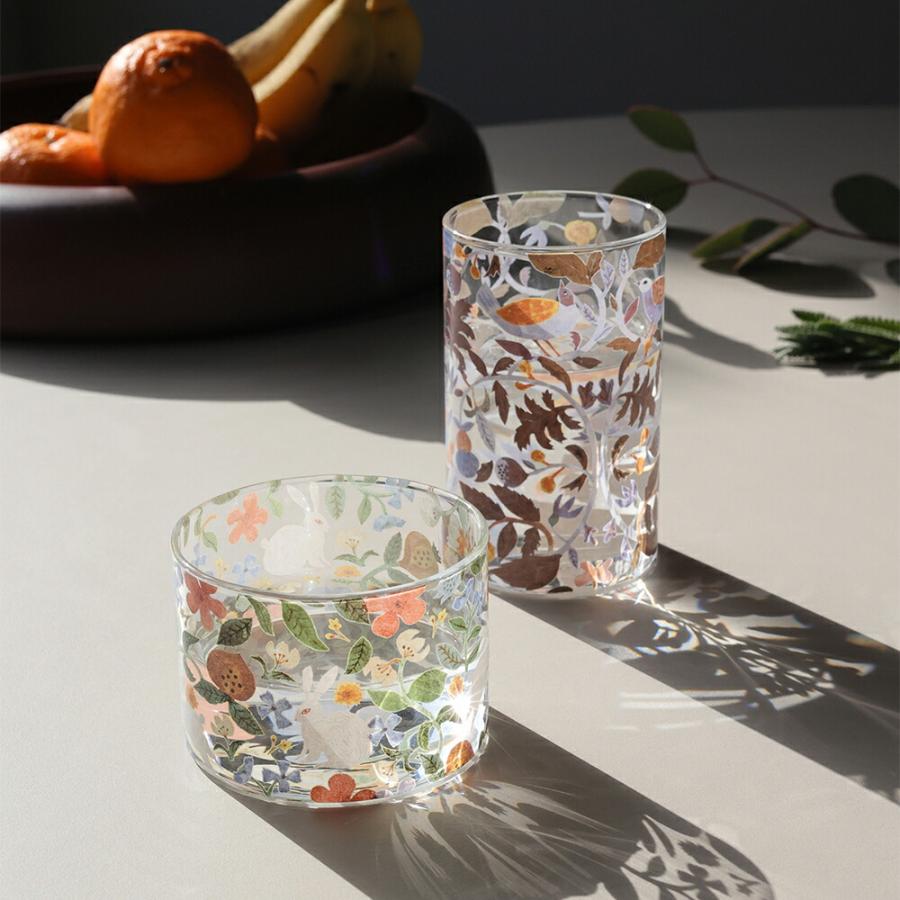 松尾ミユキ 耐熱ガラス（植物柄）｜glass コップ 飲み物 食器 可愛い