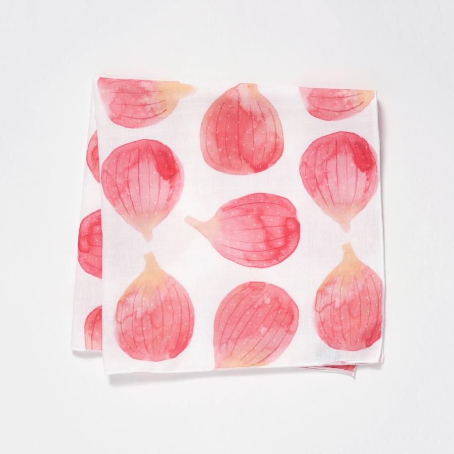 AOYAMA 青山佳世 ガーゼハンカチ「ichijiku」|北欧 コットン100％ 水彩