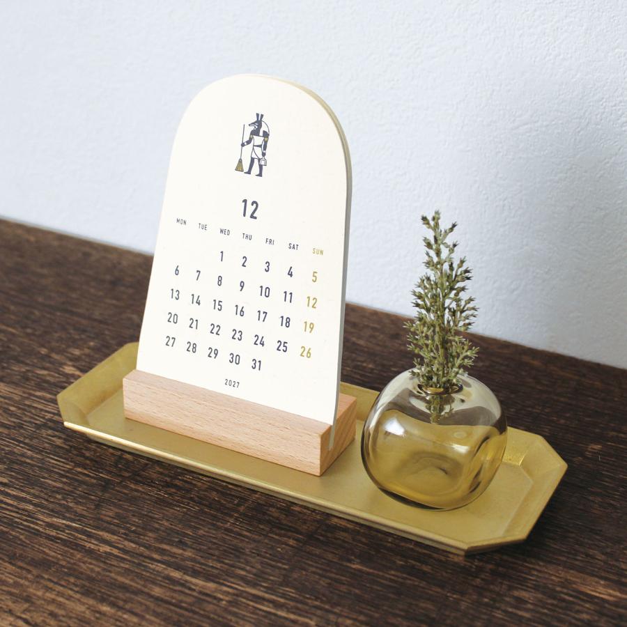 MATOKA（マトカ） 2027年 卓上カレンダー 木製スタンドタイプ（月曜