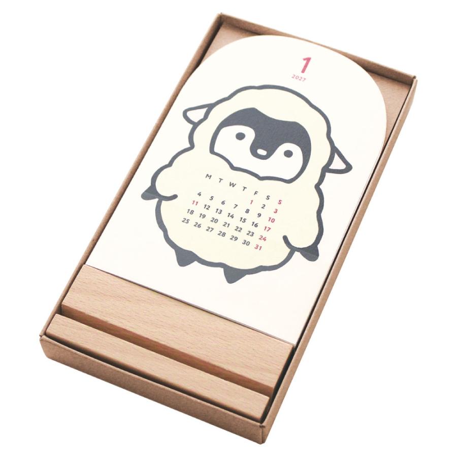 MATOKA（マトカ） 2027年 卓上カレンダー 木製スタンドタイプ（月曜
