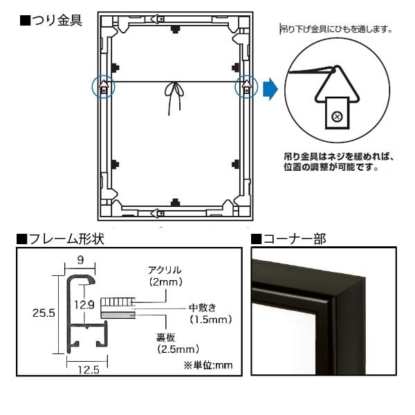 APJ】ハイパーフレーム【500mm×700mm】（額縁内寸）アルミ製額縁