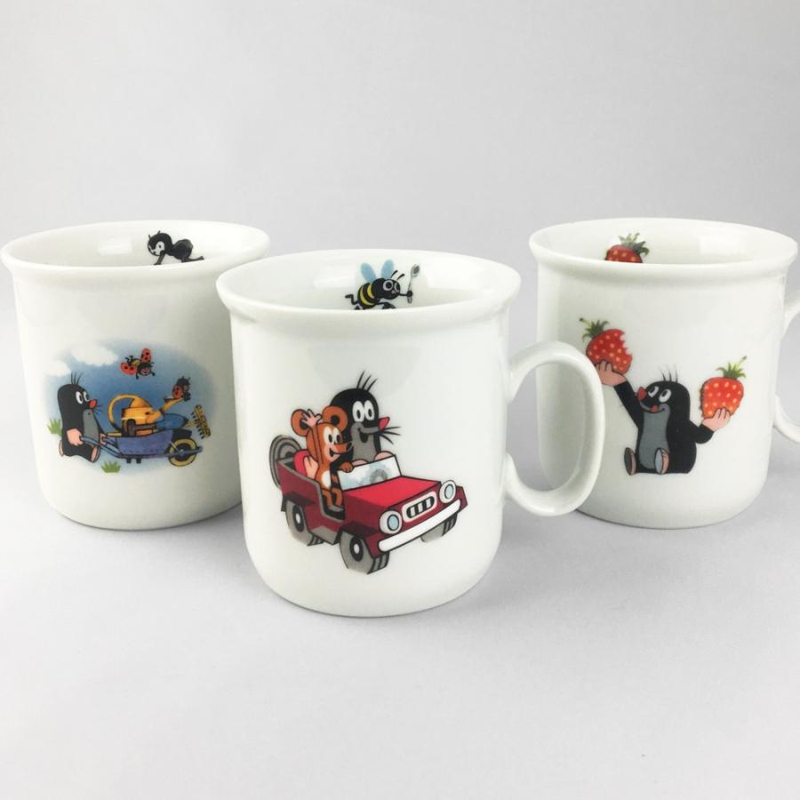 クルテク マグカップ Bタイプ（自動車/庭仕事/いちご）【チェコ製 