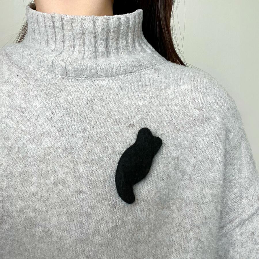 FELT（フェルト） フェルトブローチ Cat Back｜ FELT BROOCH