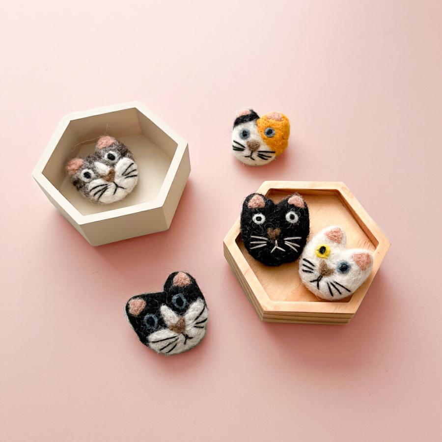 FELT（フェルト） フェルトブローチ Cat Face｜ FELT BROOCH