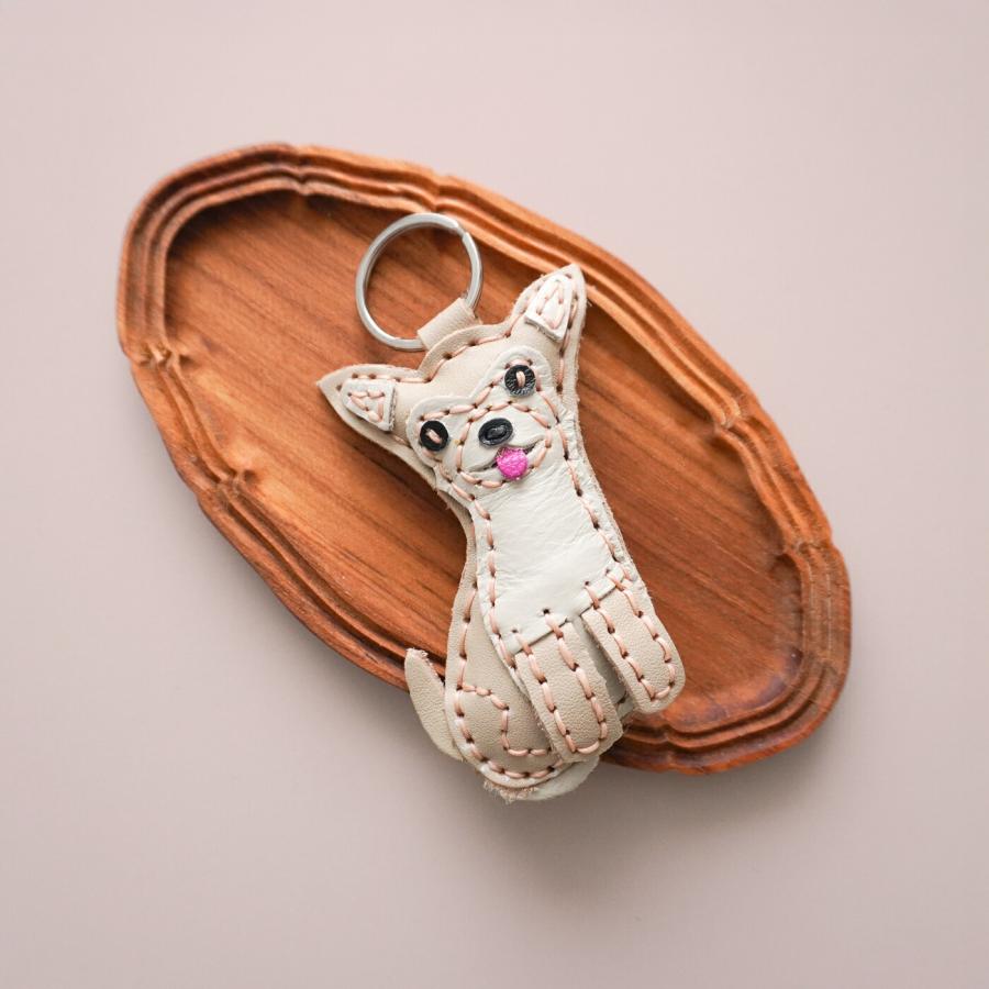 KEY レザーキーホルダー チワワ Chihuahua｜LEATHER KEY HOLDER 鍵