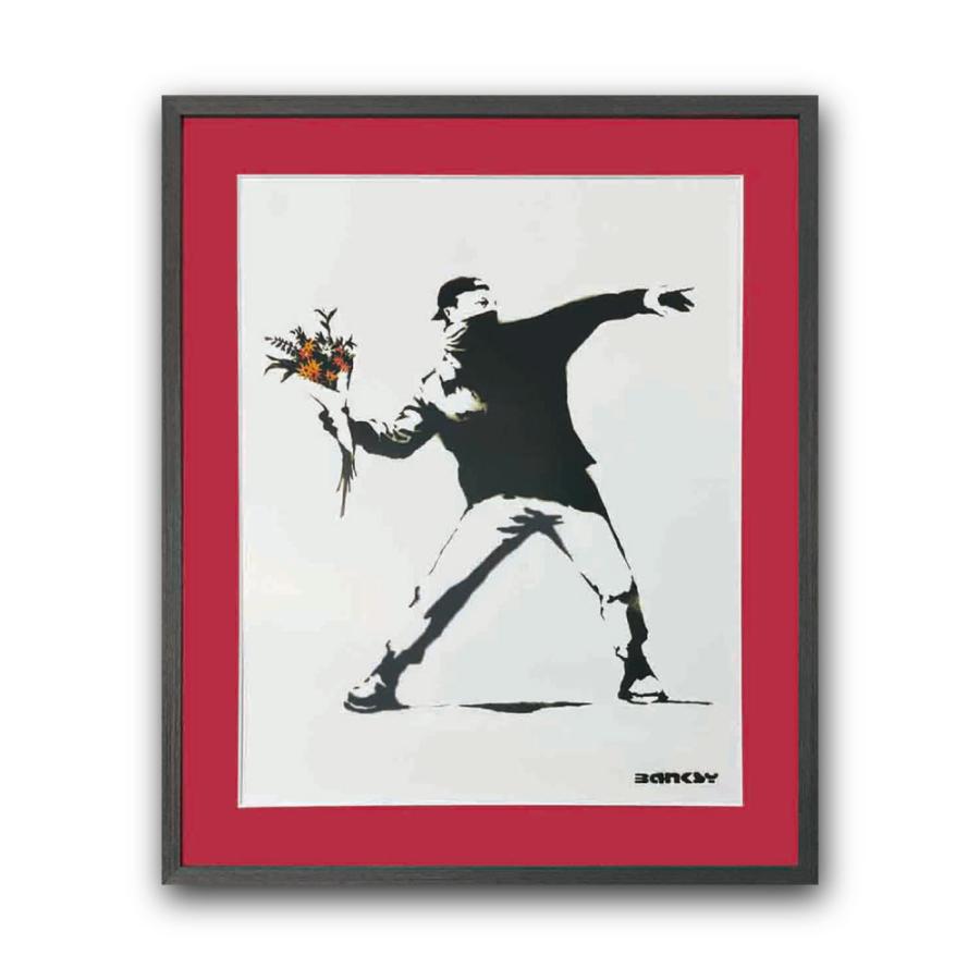 banksy molotov 額入りポスター Raffinart】バンクシー「Molotov」［525mm × 625mm］｜Banksy アート