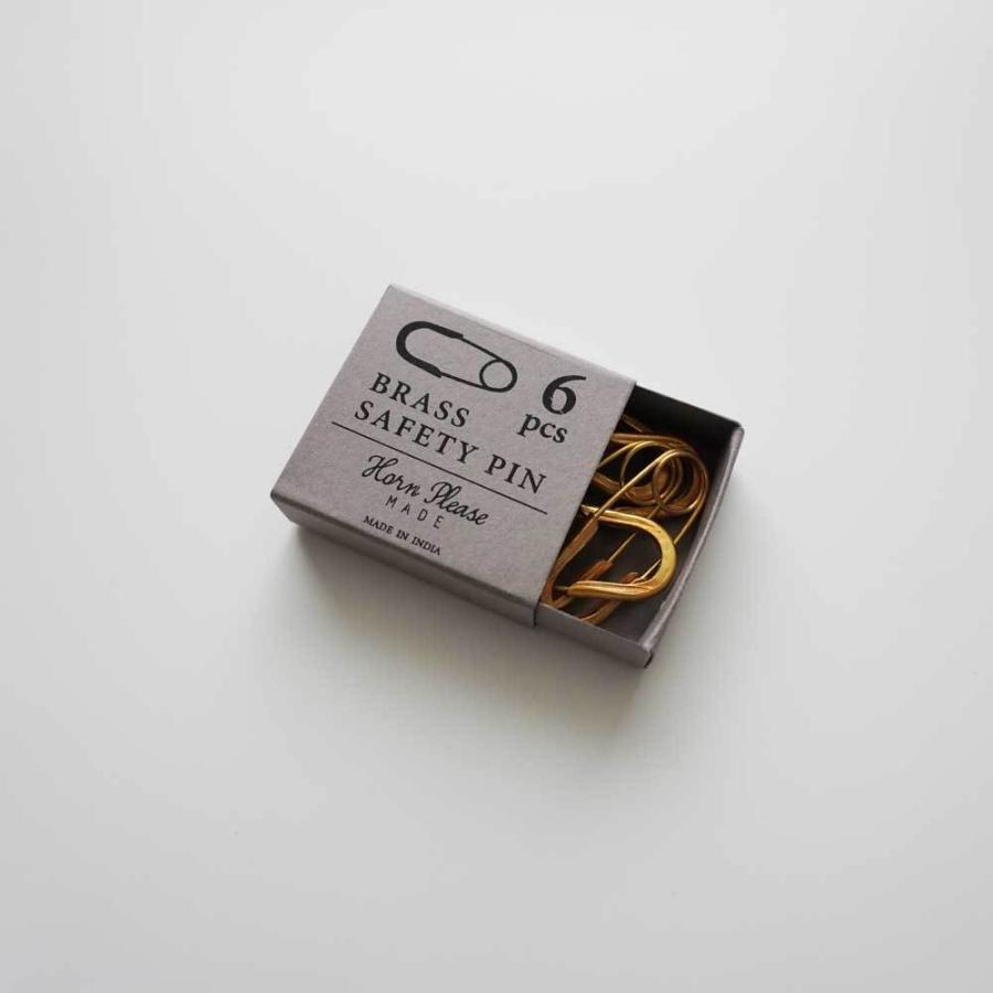 真鍮 セーフティピン・6個セット｜ブラス DIY アンティーク風