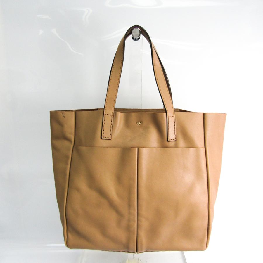 セール価格 公式 アニヤ ハインドマーチ Bits Bobs レディース レザー トートバッグ ベージュ 注目ブランド Skylanceronline Com