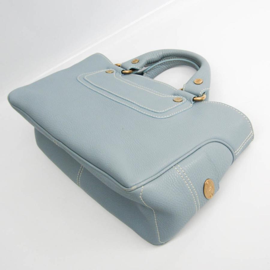 セリーヌ　ライトブルー レザー ハンドバッグ CELINE セリーヌ ブギー レディース レザー ハンドバッグ ライト