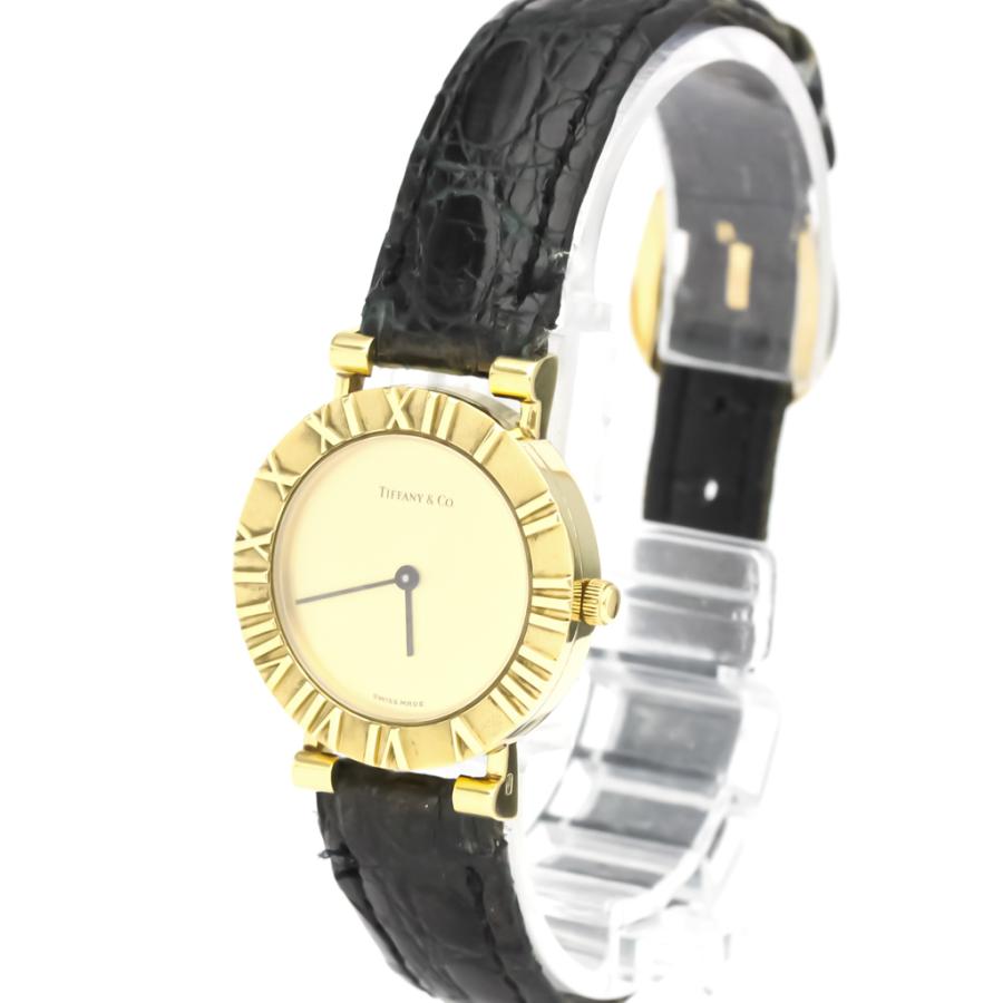 ティファニー アトラス K18 ゴールド レザー クォーツ レディース 時計 D286 753 中古 Bf526516 Eladyヤフーショップ 通販 Yahoo ショッピング