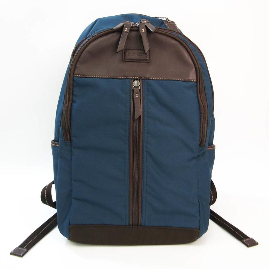 日本正規品 コーチ ヴァリック F メンズ レザー ナイロン リュックサック ダークブラウン ネイビー 人気ブランドを Skylanceronline Com