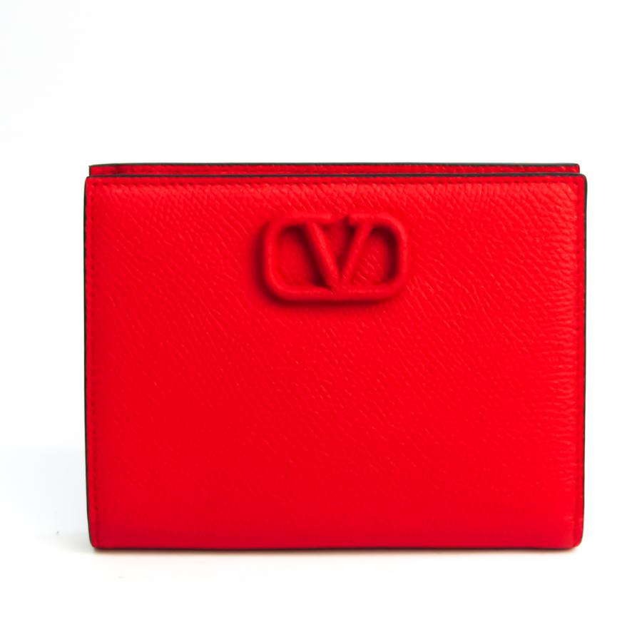 【楽天カード分割】 バレンチノ VLOGO レッド 財布（二つ折り） カーフスキン  レディース UW2P0U19RQR red wallet その他財布