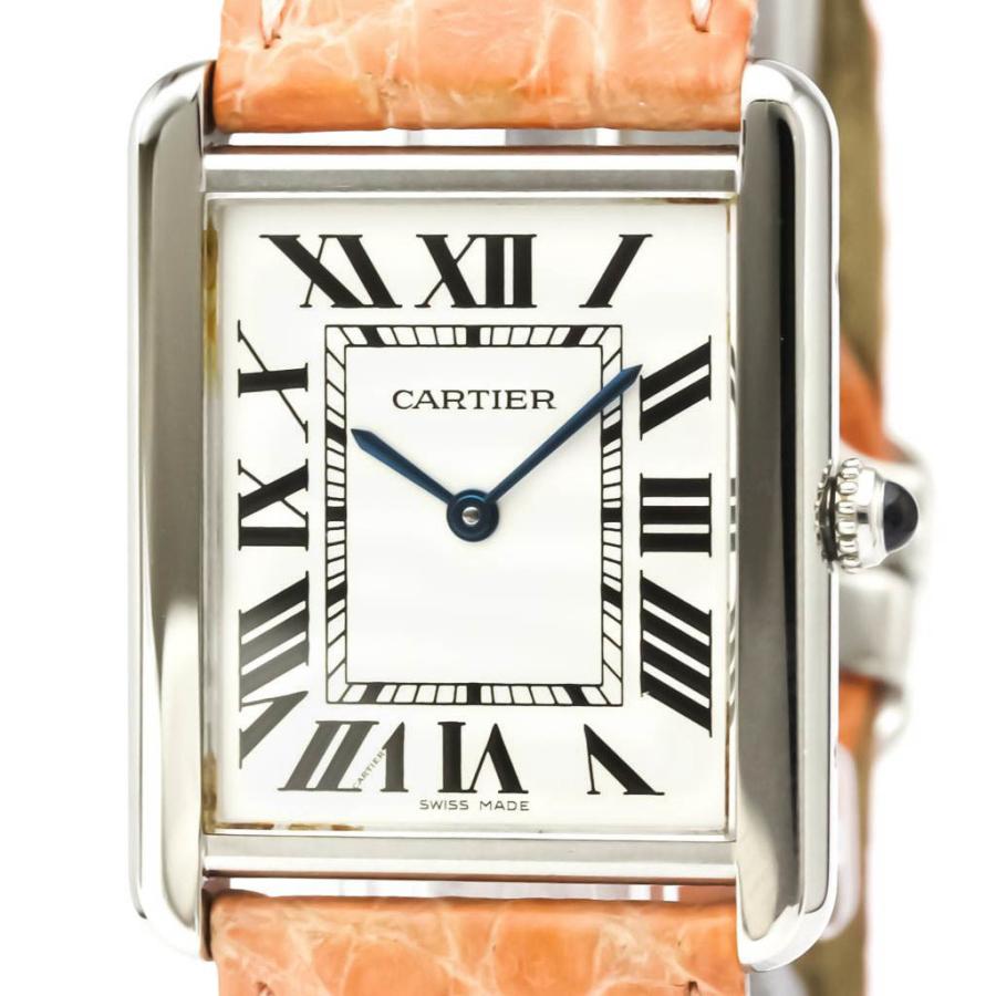 お手軽価格で贈りやすい カルティエ Cartier タンクソロ Lm ステンレス カルティエ タンクソロ Lm ステンレススチール レザー クォーツ メンズ 時計 W 中古 メンズ腕時計 Knowledge21 Com