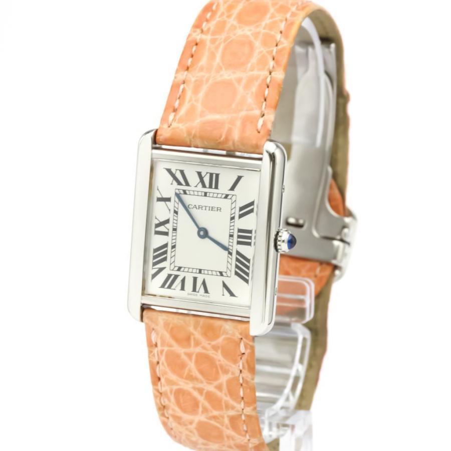 お手軽価格で贈りやすい カルティエ Cartier タンクソロ Lm ステンレス カルティエ タンクソロ Lm ステンレススチール レザー クォーツ メンズ 時計 W 中古 メンズ腕時計 Knowledge21 Com