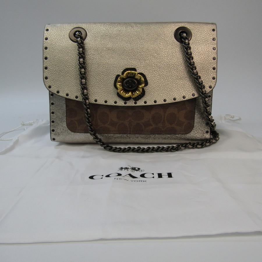 COACH コーチ パーカー シグネチャーリベット スネークスキン 39679 