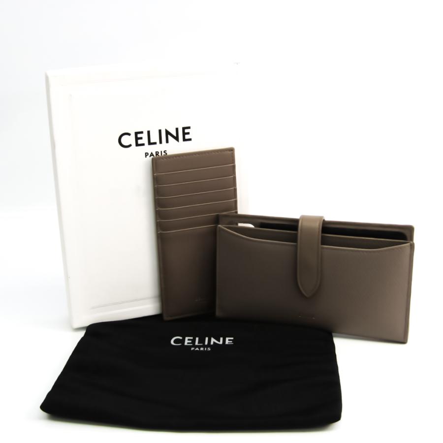 CELINE セリーヌ レザー 手帳型/カード入れ付きケース iPhone XS Max  
