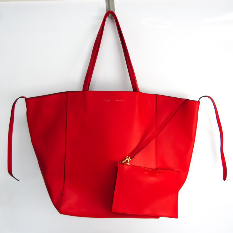 CELINE セリーヌ カバファントム トートバッグ ミディアム 赤 CELINE セリーヌ カバファントム トートバッグ ミディアム 赤
