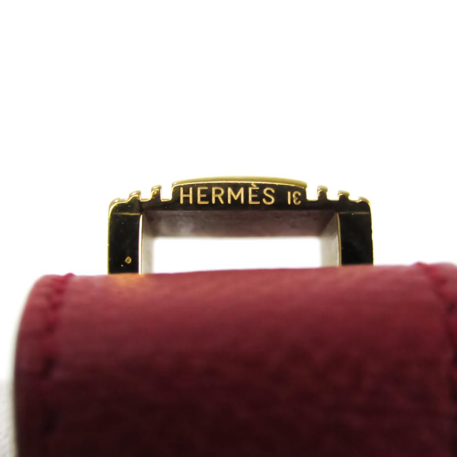 HERMES エルメス アルテミス レザー,メタル ブレスレット ゴールド 