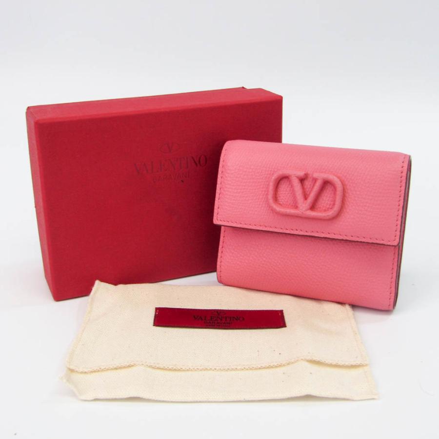 ヴァレンティノ・ガラヴァーニ Vスリング レディース レザー 財布（三つ折り） ピンク｜elady-ys｜08