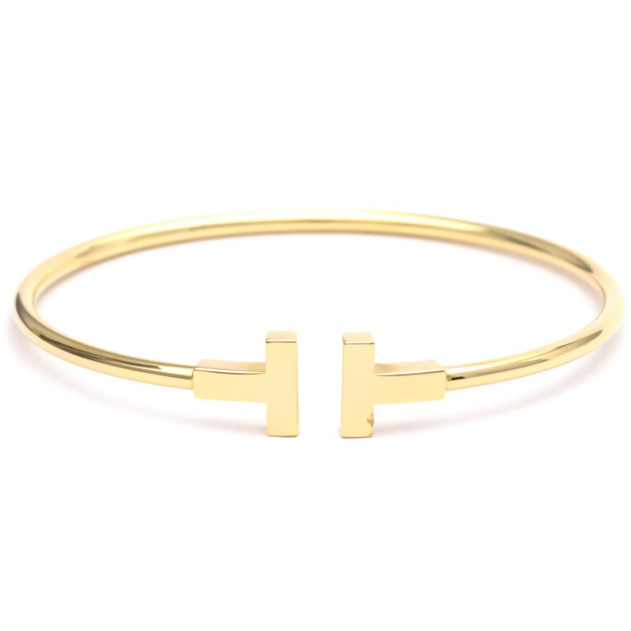 TIFFANY&Co. ティファニー T ワイヤー バングル K18 イエロー ゴールド  