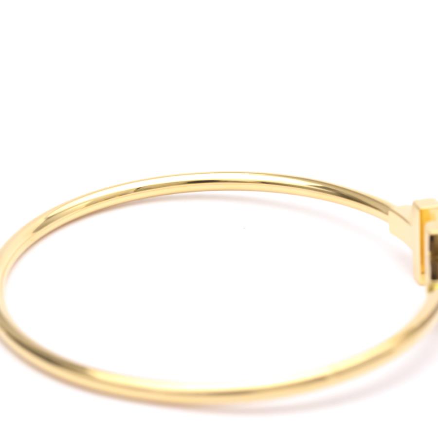 TIFFANY&Co. ティファニー T ワイヤー バングル K18 イエロー ゴールド 