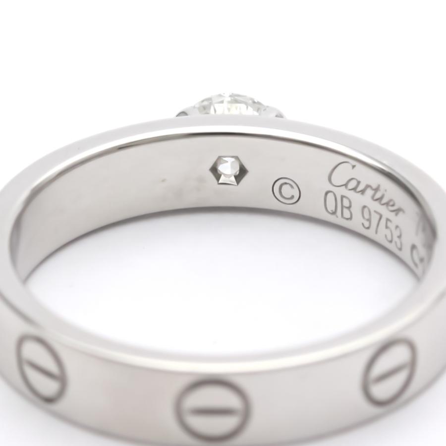 Cartier カルティエ ミニラブ ソリテール リング K18ホワイトゴールド 