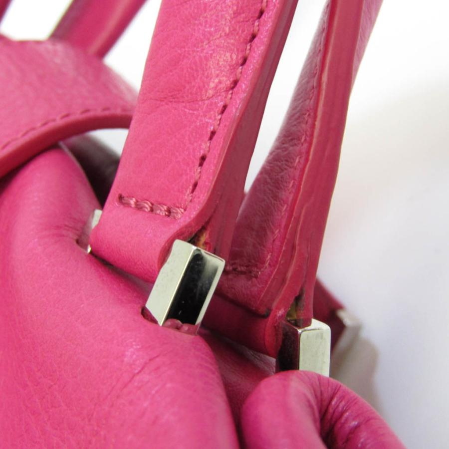 HIROFU ヒロフ レディース レザー ハンドバッグ ピンク : ELADY
