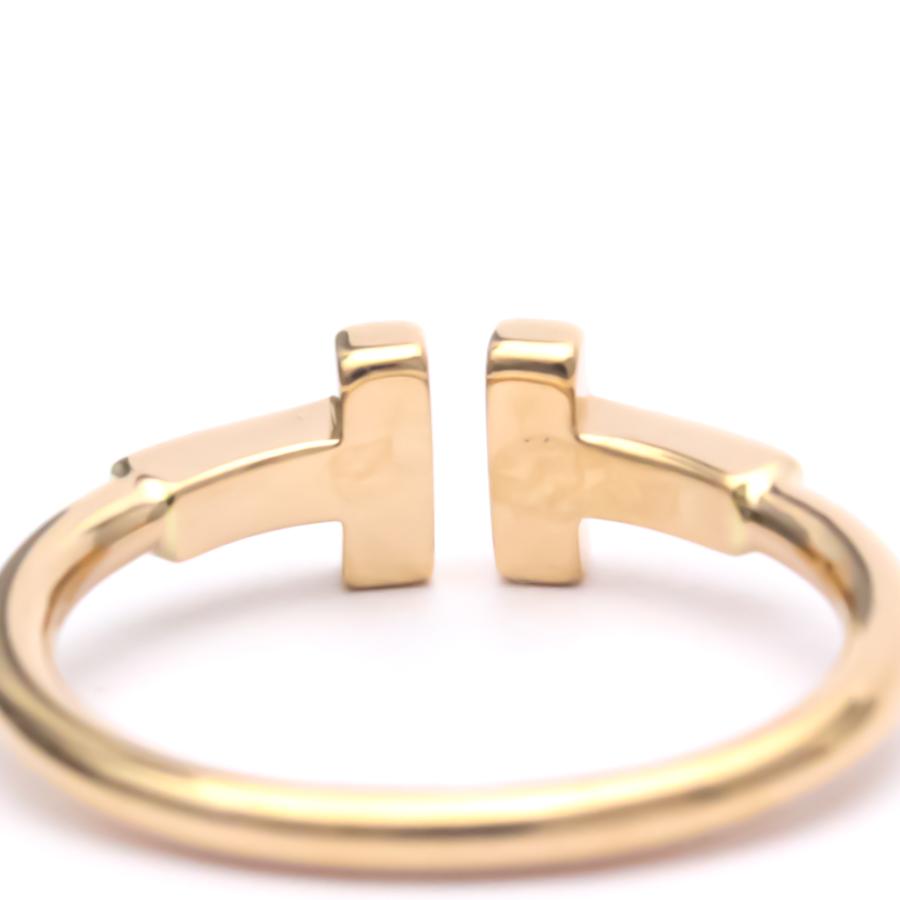 ティファニー　TIFFANY　K18PG　Tワイヤーリング　良品　ピンクゴールド Tiffany & Co. - ティファニー TIFFANY K18PG Tワイヤーリング