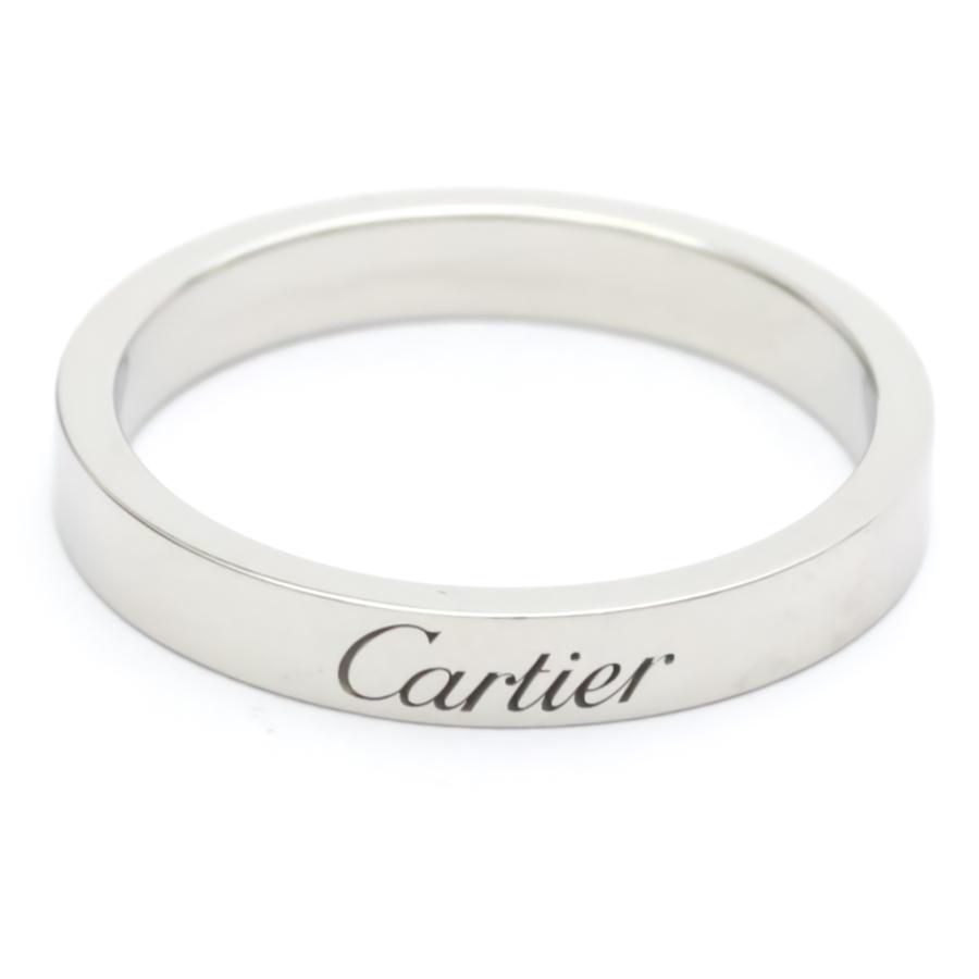 【磨き済み】 カルティエ エングレーブドリング　Pt950　9号 Cartier（カルティエ） 指輪 Pt950 Cドゥカルティエリング
