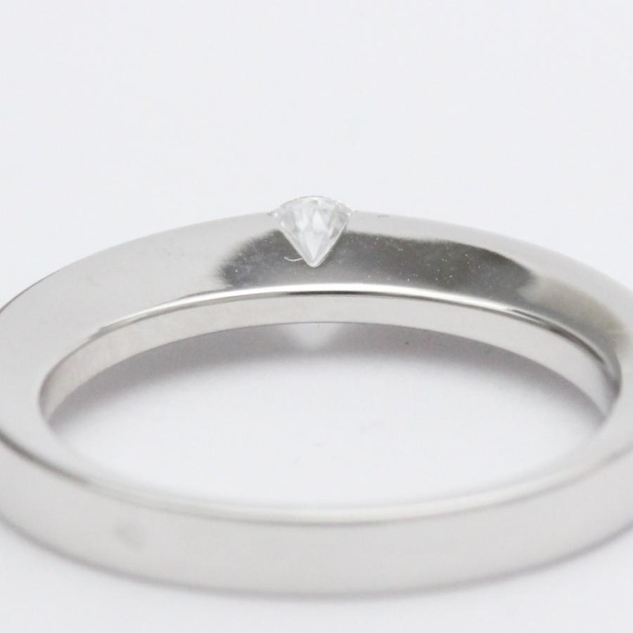 Cartier プラチナリング ダイヤモンド付き Cartier カルティエ 指輪 レディース ソリテール 立爪