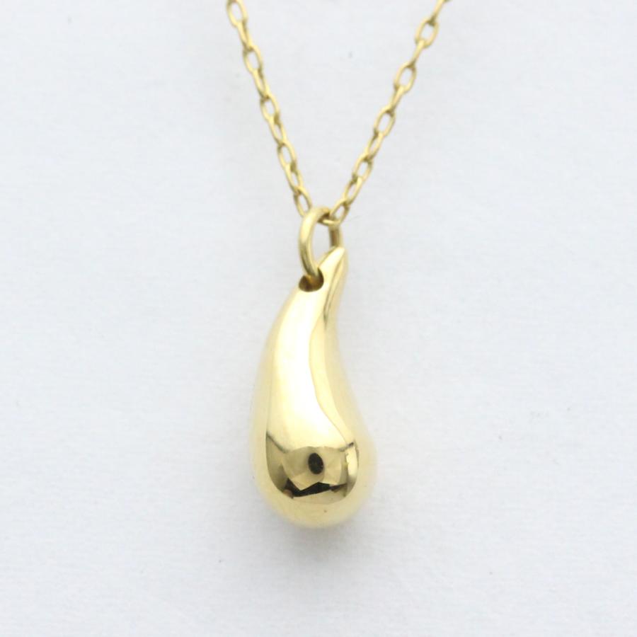 ティファニー ティアドロップ ゴールドネックレスk18