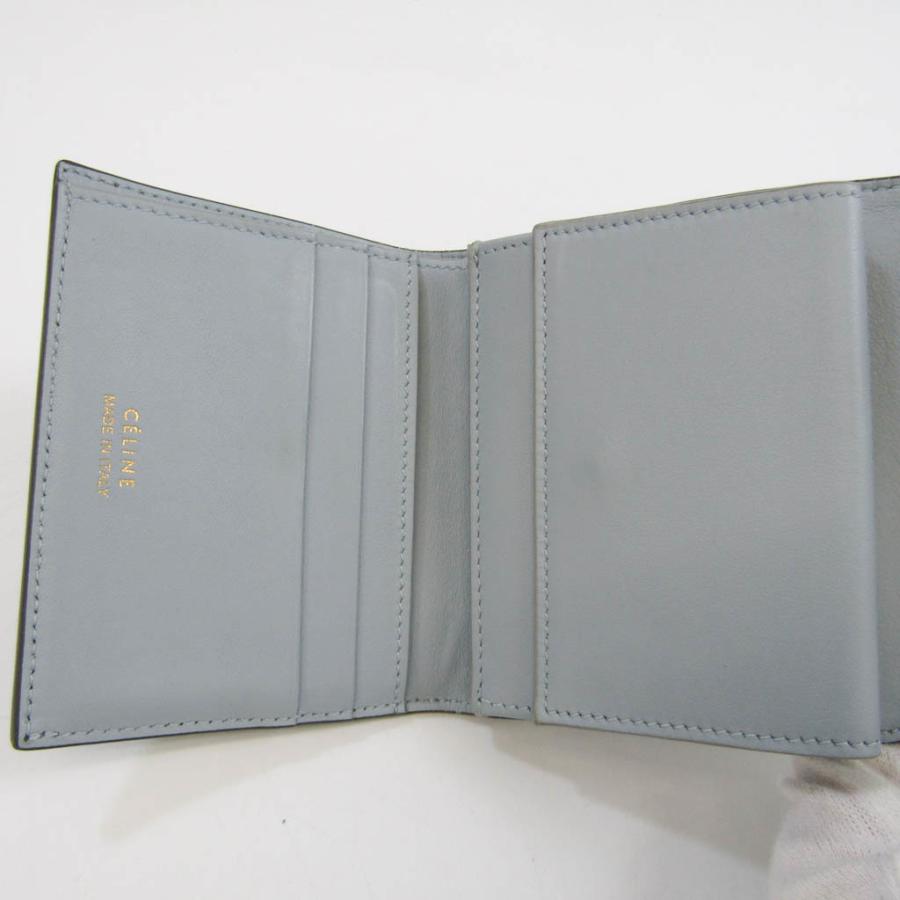 セリーヌスモールフォールデットマルチファンクショングレーライトブルー