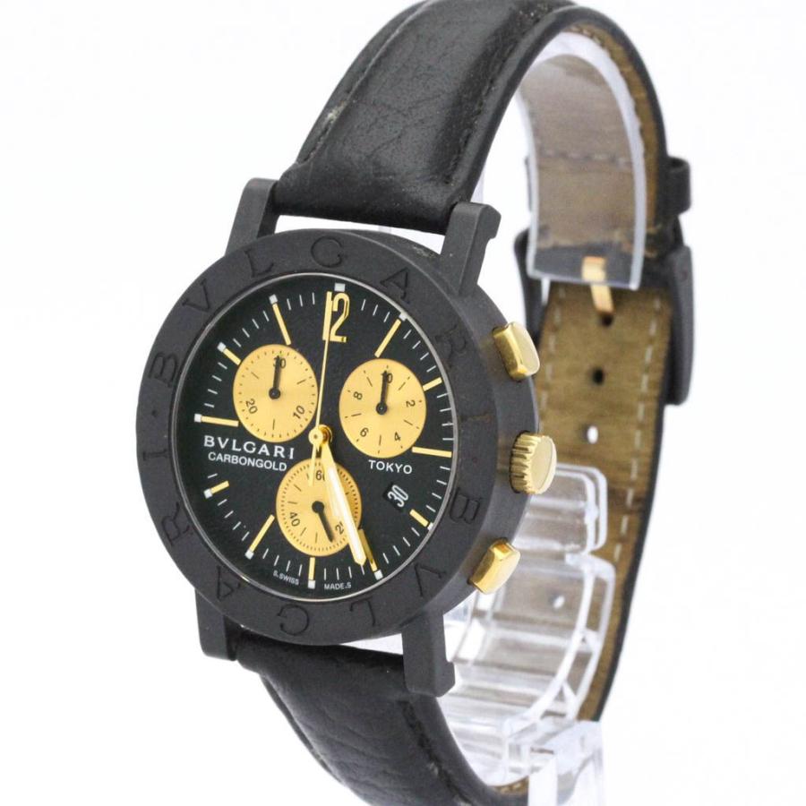 ※即日発送 BVLGARI 黒レザー クォーツ腕時計 即日発送 BVLGARI 黒レザー クォーツ腕時計 BVLGARI ブルガリ