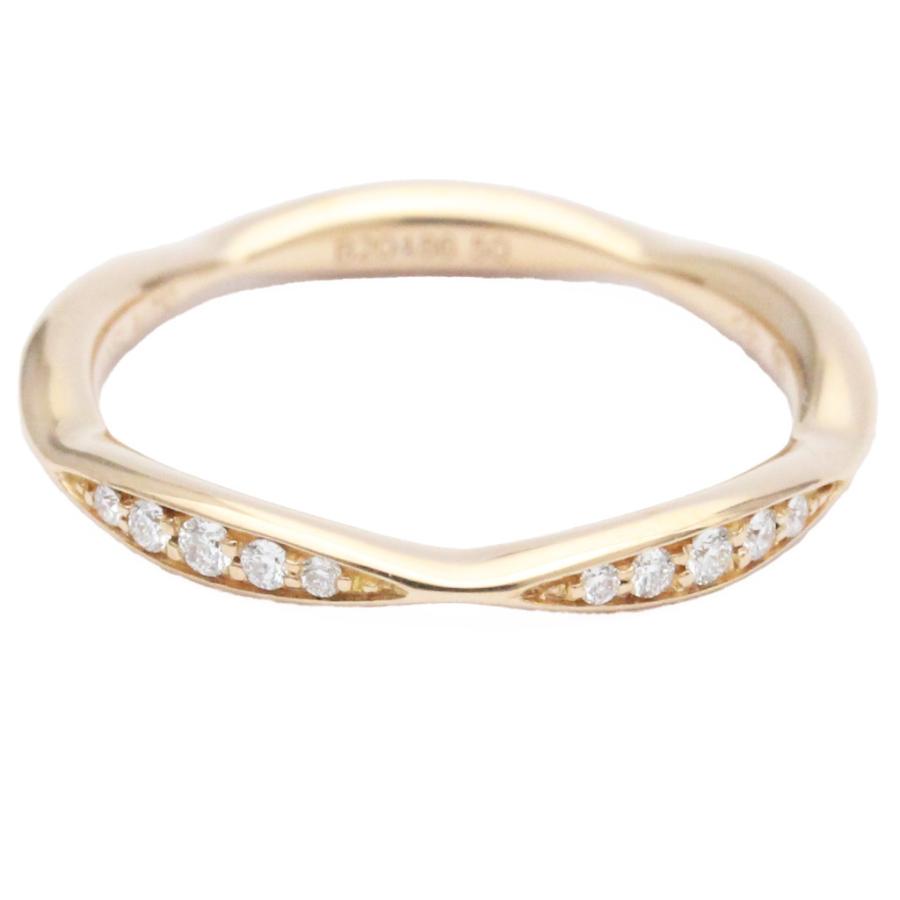 CHANEL シャネル カメリア ハーフエタニティ ダイヤモンド リング #50  