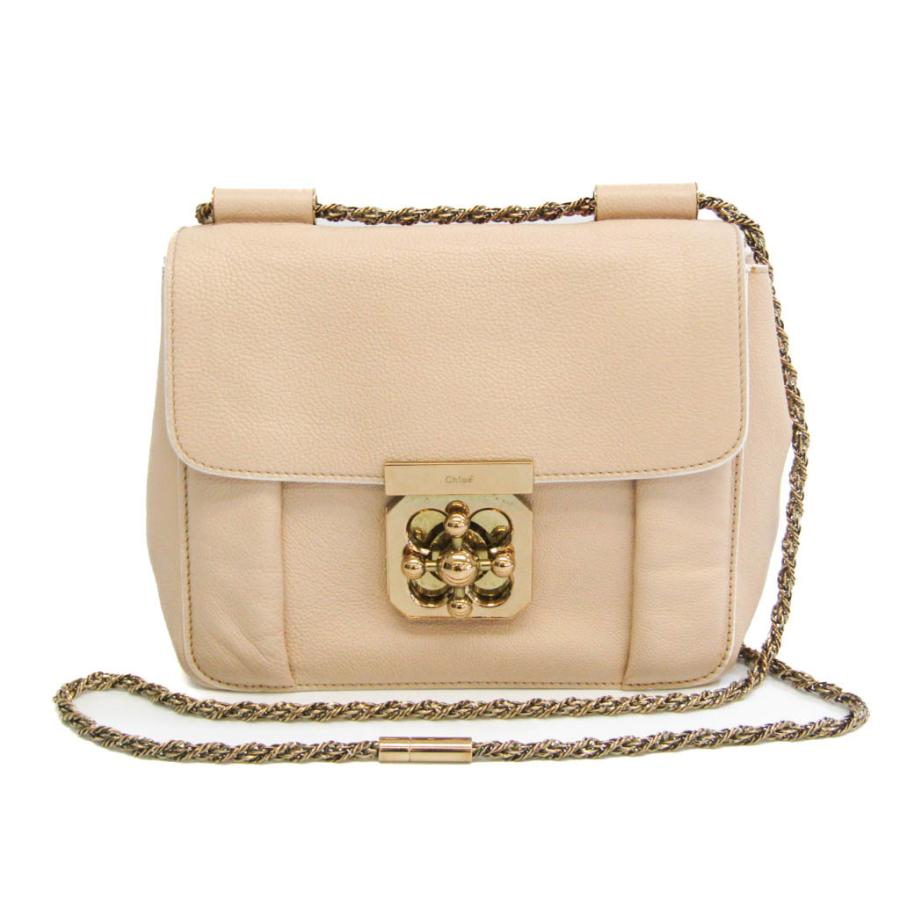 クロエ　ライトベージュ レザー ショルダーバッグ クロエライトベージュ レザー ショルダーバッグ