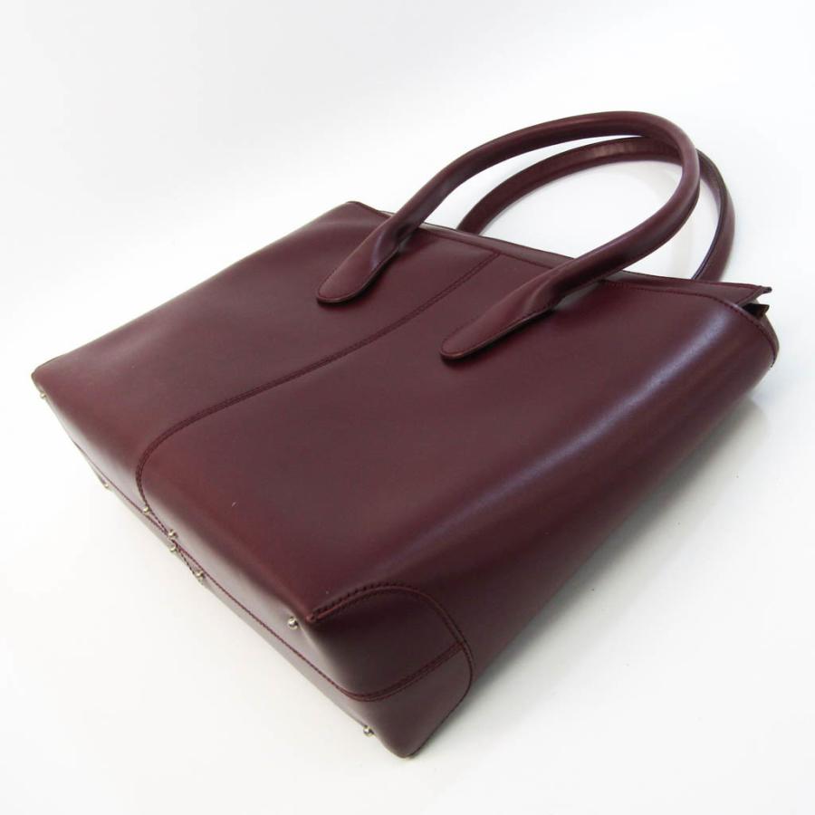 トッズ バーガンディ レディース レザー ショルダーバッグ