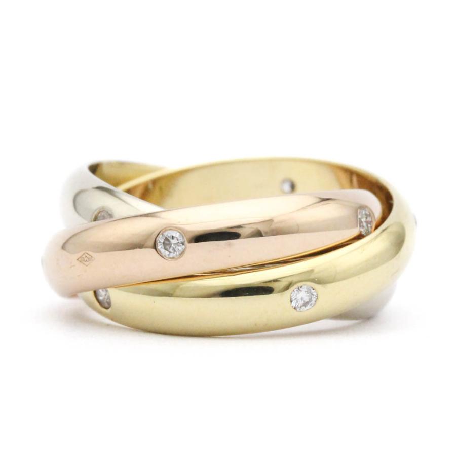 Cartier カルティエ トリニティ リング 15PD ダイヤモンド K18 