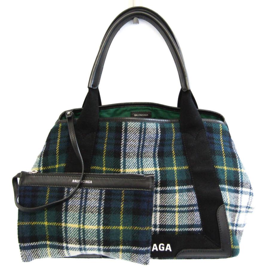 BALENCIAGA バレンシアガ ネイビーカバスS 339933 レディース ウール 